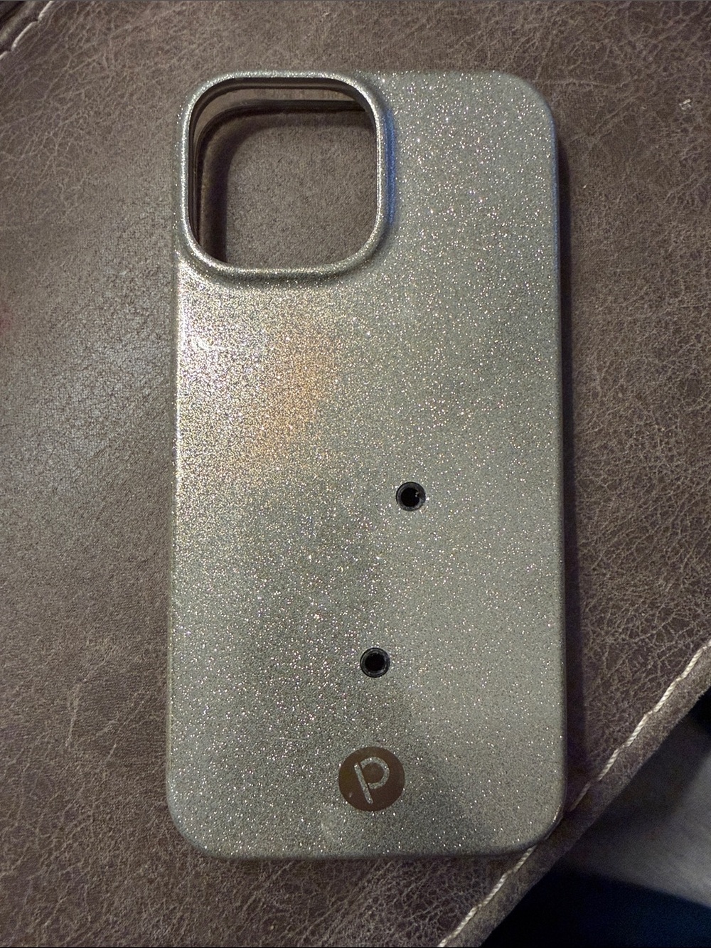 Loopy Case Silver Glitter Phone Case with Sparkle Finish